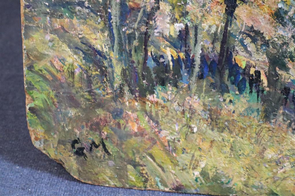 § Gerald Moira (1867-1959) Welsh valley 24 x 30in., unframed